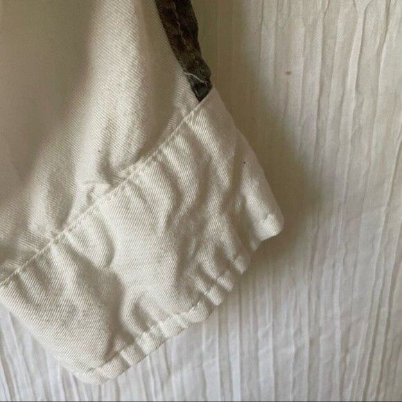 Vintage Havana White Cropped Jacket | Cameo Trim, Lightweight Layer Size Small - Picture 8 of 14